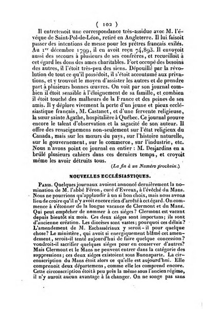 L'ami de la religion journal et revue ecclesiastique, politique et litteraire