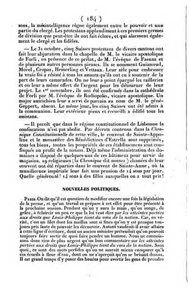 L'ami de la religion journal et revue ecclesiastique, politique et litteraire