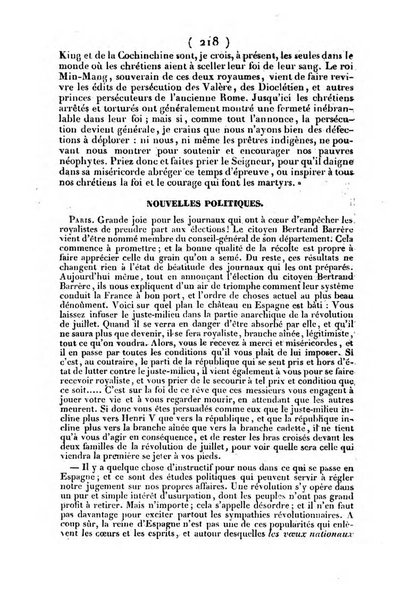 L'ami de la religion journal et revue ecclesiastique, politique et litteraire