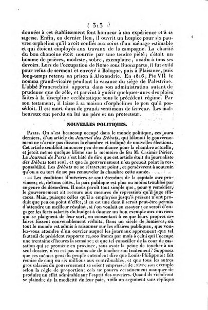 L'ami de la religion journal et revue ecclesiastique, politique et litteraire