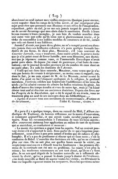 L'ami de la religion journal et revue ecclesiastique, politique et litteraire