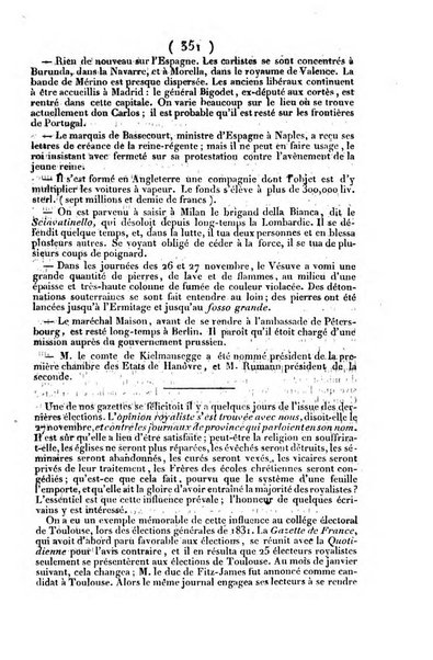 L'ami de la religion journal et revue ecclesiastique, politique et litteraire