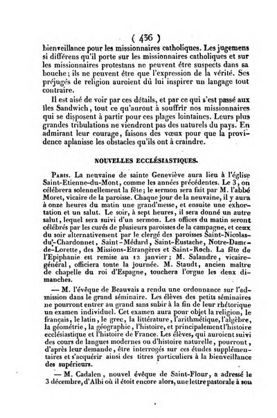 L'ami de la religion journal et revue ecclesiastique, politique et litteraire