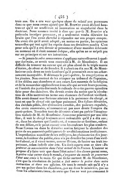 L'ami de la religion journal et revue ecclesiastique, politique et litteraire