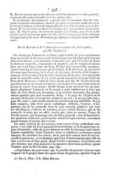 L'ami de la religion journal et revue ecclesiastique, politique et litteraire