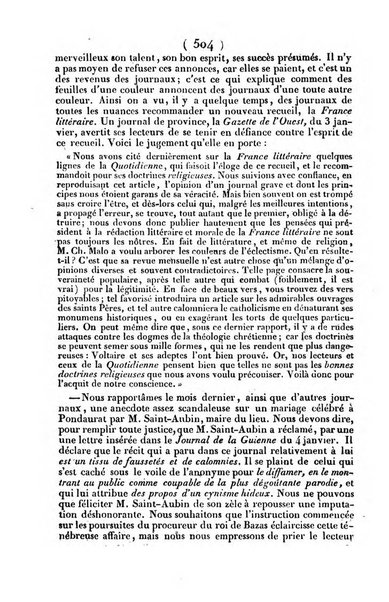 L'ami de la religion journal et revue ecclesiastique, politique et litteraire