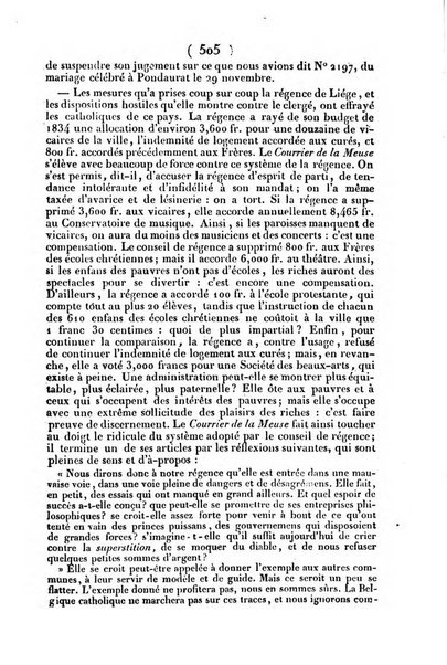 L'ami de la religion journal et revue ecclesiastique, politique et litteraire