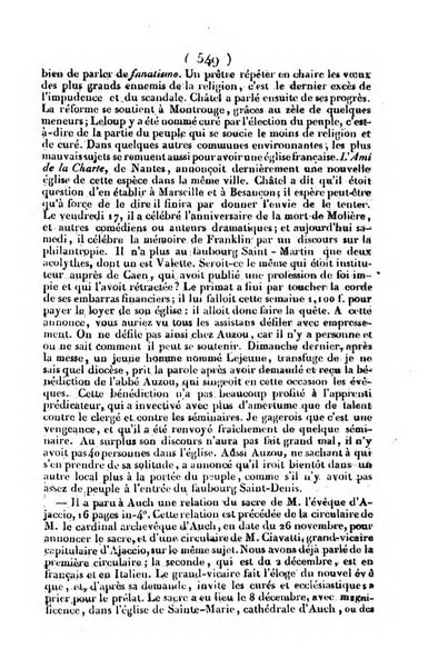 L'ami de la religion journal et revue ecclesiastique, politique et litteraire