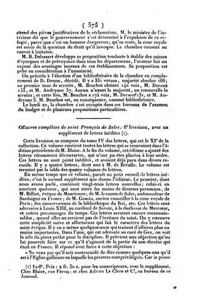 L'ami de la religion journal et revue ecclesiastique, politique et litteraire