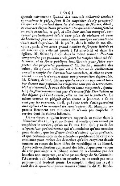 L'ami de la religion journal et revue ecclesiastique, politique et litteraire