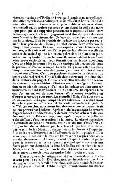 L'ami de la religion journal et revue ecclesiastique, politique et litteraire