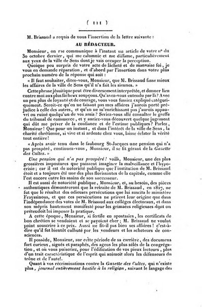 L'ami de la religion journal et revue ecclesiastique, politique et litteraire