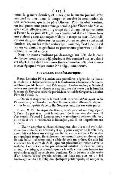 L'ami de la religion journal et revue ecclesiastique, politique et litteraire