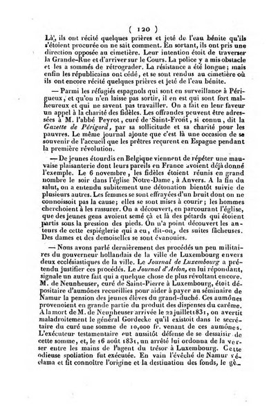 L'ami de la religion journal et revue ecclesiastique, politique et litteraire