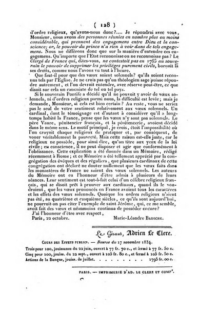 L'ami de la religion journal et revue ecclesiastique, politique et litteraire