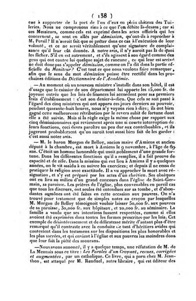 L'ami de la religion journal et revue ecclesiastique, politique et litteraire