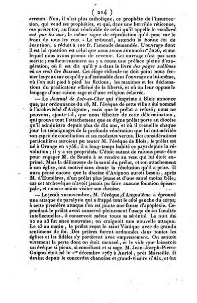 L'ami de la religion journal et revue ecclesiastique, politique et litteraire