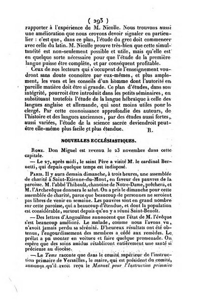 L'ami de la religion journal et revue ecclesiastique, politique et litteraire