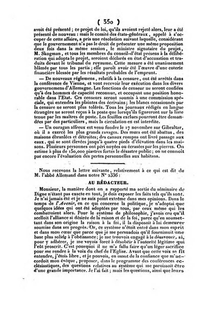 L'ami de la religion journal et revue ecclesiastique, politique et litteraire