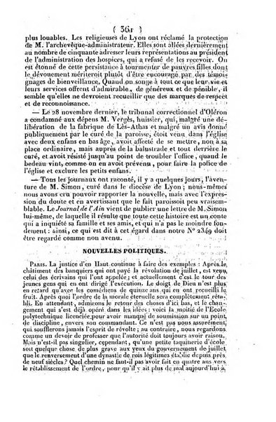 L'ami de la religion journal et revue ecclesiastique, politique et litteraire