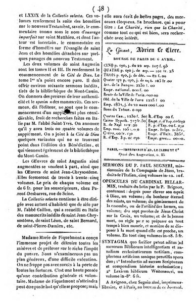 L'ami de la religion journal et revue ecclesiastique, politique et litteraire