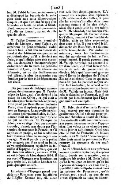 L'ami de la religion journal et revue ecclesiastique, politique et litteraire