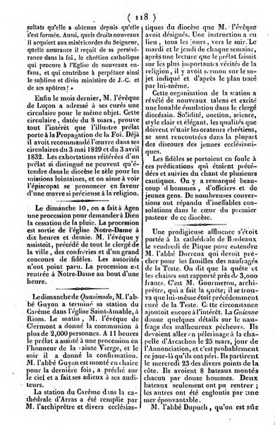 L'ami de la religion journal et revue ecclesiastique, politique et litteraire