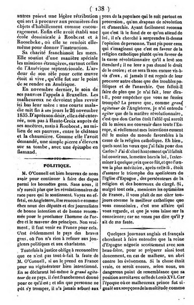 L'ami de la religion journal et revue ecclesiastique, politique et litteraire