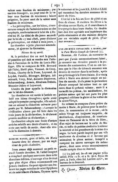 L'ami de la religion journal et revue ecclesiastique, politique et litteraire