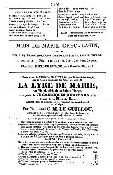 L'ami de la religion journal et revue ecclesiastique, politique et litteraire