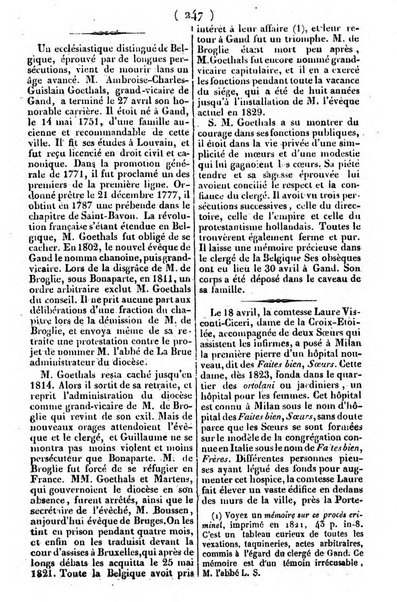 L'ami de la religion journal et revue ecclesiastique, politique et litteraire