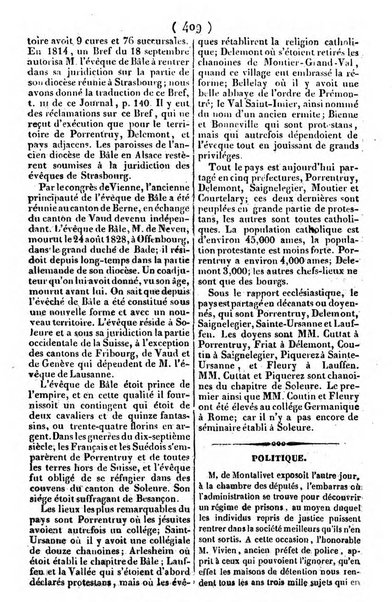 L'ami de la religion journal et revue ecclesiastique, politique et litteraire