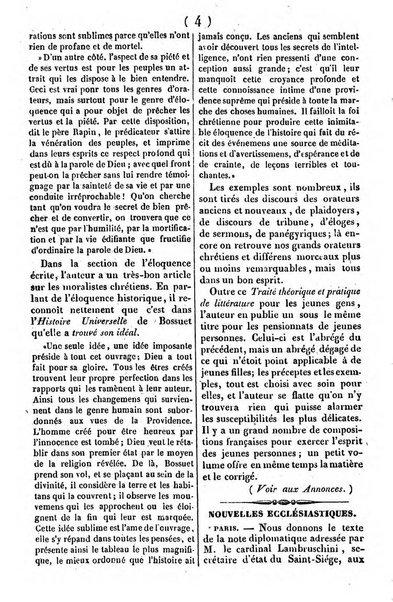 L'ami de la religion journal et revue ecclesiastique, politique et litteraire