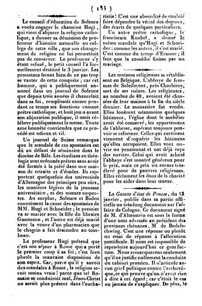 L'ami de la religion journal et revue ecclesiastique, politique et litteraire