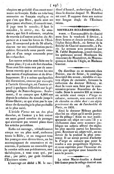 L'ami de la religion journal et revue ecclesiastique, politique et litteraire