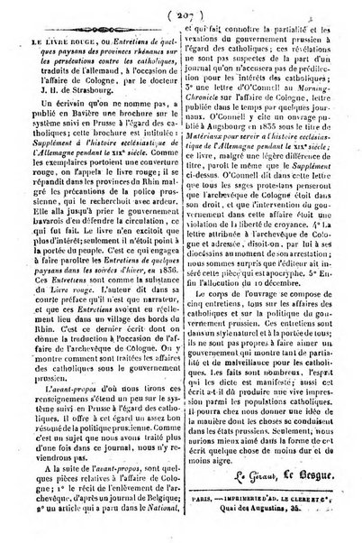 L'ami de la religion journal et revue ecclesiastique, politique et litteraire