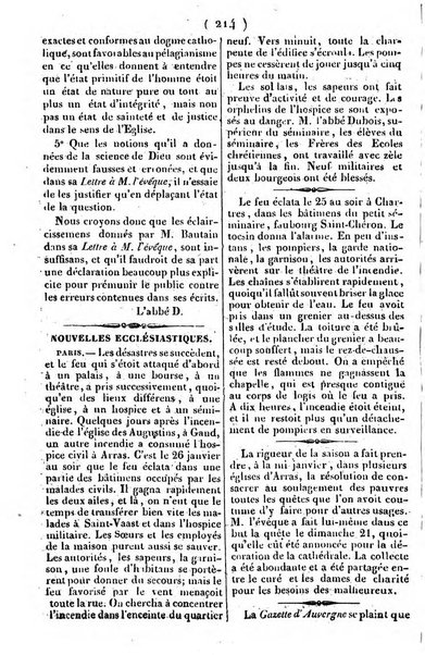 L'ami de la religion journal et revue ecclesiastique, politique et litteraire