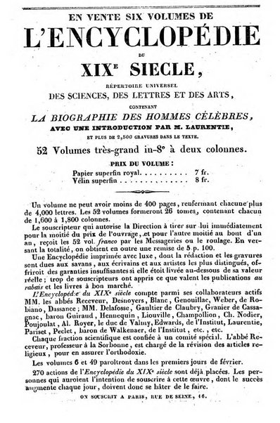 L'ami de la religion journal et revue ecclesiastique, politique et litteraire