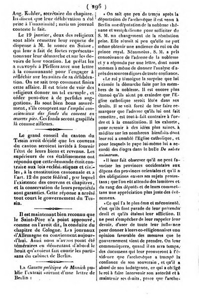 L'ami de la religion journal et revue ecclesiastique, politique et litteraire