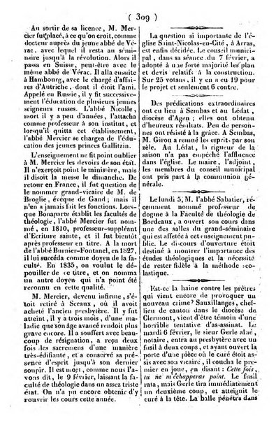 L'ami de la religion journal et revue ecclesiastique, politique et litteraire