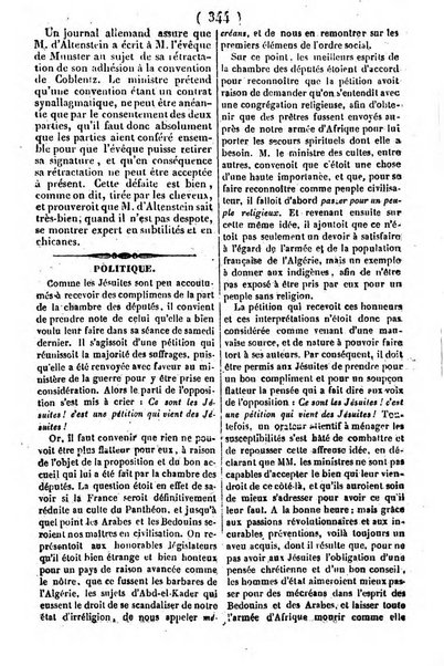 L'ami de la religion journal et revue ecclesiastique, politique et litteraire