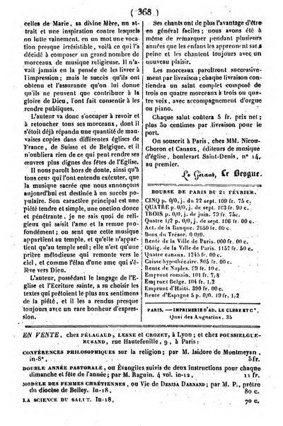 L'ami de la religion journal et revue ecclesiastique, politique et litteraire