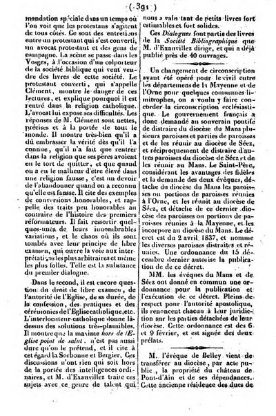 L'ami de la religion journal et revue ecclesiastique, politique et litteraire