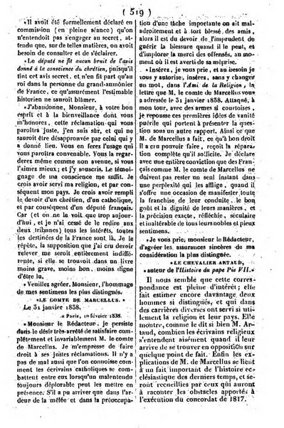 L'ami de la religion journal et revue ecclesiastique, politique et litteraire