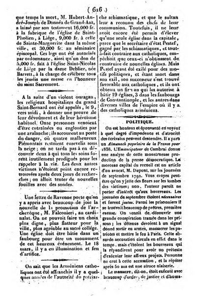 L'ami de la religion journal et revue ecclesiastique, politique et litteraire