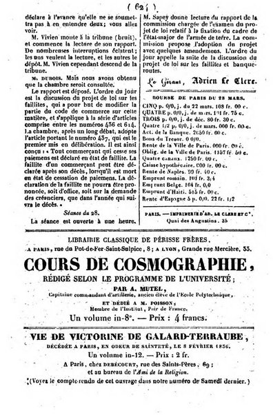 L'ami de la religion journal et revue ecclesiastique, politique et litteraire