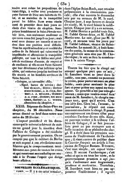 L'ami de la religion journal et revue ecclesiastique, politique et litteraire