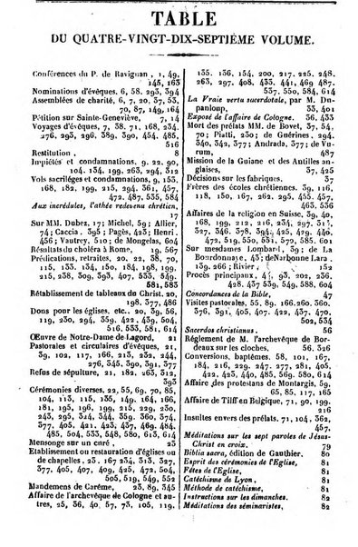 L'ami de la religion journal et revue ecclesiastique, politique et litteraire