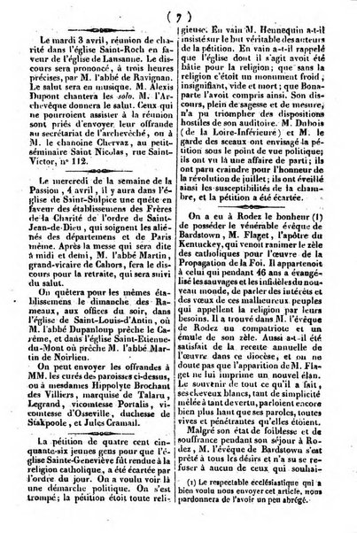 L'ami de la religion journal et revue ecclesiastique, politique et litteraire