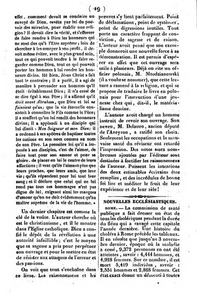 L'ami de la religion journal et revue ecclesiastique, politique et litteraire